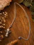 Collier " Ange" Quartz Rose